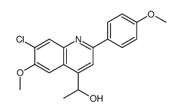 1-(7-chloro-6-methoxy-2-(4-methoxyphenyl)quinolin-4-yl)ethanol Structure
