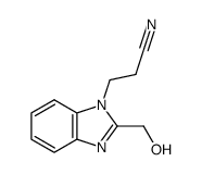 3-(2-(hydroxymethyl)-1H-benzo[d]imidazol-1-yl)propanenitrile结构式