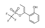 trifluoromethanesulfonic acid 1-(2-hydroxyphenyl)propenyl ester Structure