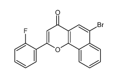 6-bromo-2-(2-fluorophenyl)benzo[h]chromen-4-one Structure