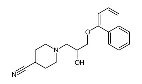 1-(2-hydroxy-3-naphthalen-1-yloxypropyl)piperidine-4-carbonitrile Structure