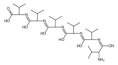 (2S)-2-[[(2S)-2-[[(2S)-2-[[(2S)-2-[[(2S)-2-[[(2S)-2-amino-3-methylbutanoyl]amino]-3-methylbutanoyl]amino]-3-methylbutanoyl]amino]-3-methylbutanoyl]amino]-3-methylbutanoyl]amino]-3-methylbutanoic acid Structure