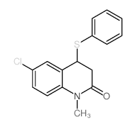 6-chloro-1-methyl-4-phenylsulfanyl-3,4-dihydroquinolin-2-one Structure