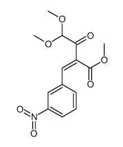 4,4,4-二甲氧基-2-(3-硝基亚苄基)-乙酰乙酸甲酯结构式