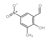 2-羟基-3-甲基-5-硝基苯甲醛结构式