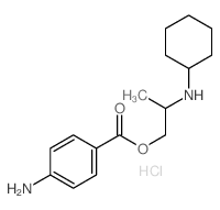 1-Propanol,2-(cyclohexylamino)-, 1-(4-aminobenzoate), hydrochloride (1:1) Structure