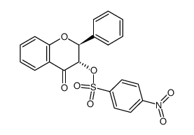 trans-2,3-dihydro-3-nosyloxy-2-phenyl-4H-1-benzopyran-4-one Structure