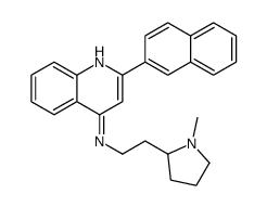 N-[2-(1-methylpyrrolidin-2-yl)ethyl]-2-naphthalen-2-ylquinolin-4-amine结构式