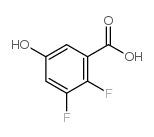 2,3-二氟-5-羟基苯甲酸结构式