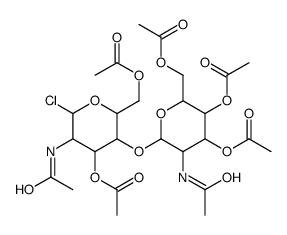 N,N'-二乙酰-3,6,3',4',6'-戊-O-乙酰基-1-氯壳多糖结构式