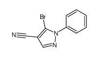 5-溴-1-苯基-1H-吡唑-4-甲腈结构式