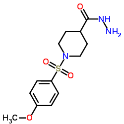 1-[(4-Methoxyphenyl)sulfonyl]-4-piperidinecarbohydrazide结构式