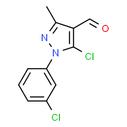 5-Chloro-1-(3-chlorophenyl)-3-methyl-1H-pyrazole-4-carbaldehyde structure