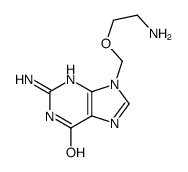 9-((2-aminoethoxy)methyl)guanine结构式
