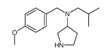 N-[(4-methoxyphenyl)methyl]-N-(2-methylpropyl)pyrrolidin-3-amine结构式