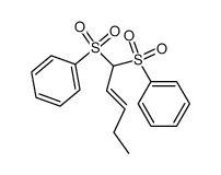 (E)-(pent-2-ene-1,1-diyldisulfonyl)dibenzene Structure