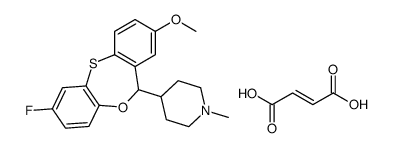 Piperidine, 4-(7-fluoro-2-methoxy-11H-dibenz(b,e)(1,4)oxathiepin-11-yl )-1-methyl-, (Z)-2-butenedioate (1:1)结构式