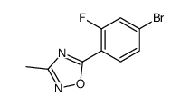 5-(4-bromo-2-fluorophenyl)-3-methyl-1,2,4-oxadiazole结构式