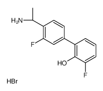 2-[4-[(1R)-1-aminoethyl]-3-fluorophenyl]-6-fluorophenol,hydrobromide Structure