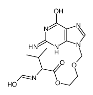 2-[(2-amino-6-oxo-3H-purin-9-yl)methoxy]ethyl (2S)-2-formamido-3-methylbutanoate Structure