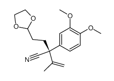 (S)-2-(2-(1,3-dioxolan-2-yl)ethyl)-2-(3,4-dimethoxyphenyl)-3-methylbut-3-enenitrile结构式