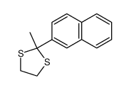 2-methyl-2-(naphthalen-2-yl)-1,3-dithiolane Structure
