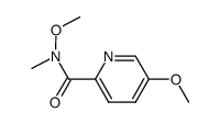 5-methoxypyridine-2-carboxylic acid, N-methoxy-N-methyl amide结构式