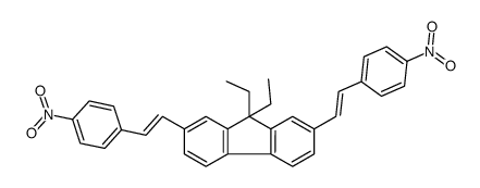 9,9-diethyl-2,7-bis[2-(4-nitrophenyl)ethenyl]fluorene Structure