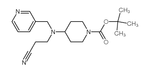 1-Boc-4-[(2-氰基-乙基)-吡啶-3-甲基-氨基]-哌啶结构式