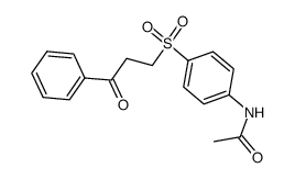 acetic acid-[4-(3-oxo-3-phenyl-propane-1-sulfonyl)-anilide] Structure