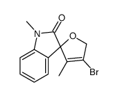 4-溴-1,3-二甲基-螺[呋喃-2(5h),3-[3h]吲哚]-2(1h)-酮结构式