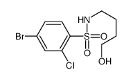 4-bromo-2-chloro-N-(4-hydroxybutyl)benzenesulfonamide结构式