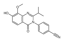 Benzonitrile,4-[7-hydroxy-8-methoxy-2-(1-methylethyl)-4-oxo-3(4H)-quinazolinyl]- Structure
