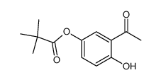 2,2-dimethylpropionic acid 3-acetyl-4-hydroxyphenyl ester结构式