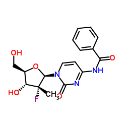 Cytidine, N-benzoyl-2'-deoxy-2'-fluoro-2'-Methyl-, (2'R)- (9CI) structure
