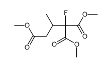 trimethyl 1-fluoro-2-methylpropane-1,1,3-tricarboxylate结构式