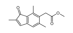 methyl 2-(2,4,6-trimethyl-3-oxoinden-5-yl)acetate结构式