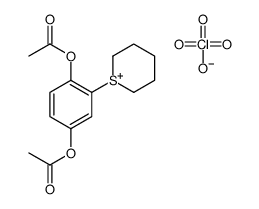 [4-acetyloxy-3-(thian-1-ium-1-yl)phenyl] acetate,perchlorate结构式