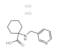 1-[(吡啶-3-甲基)-氨基]-环己烷羧酸双盐酸盐结构式