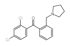 2,4-DICHLORO-2'-PYRROLIDINOMETHYL BENZOPHENONE Structure
