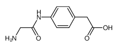 N-Glycyl-p-amino-phenyl-essigsaeure Structure