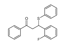 3-(2-fluorophenyl)-1-phenyl-3-phenylsulfanylpropan-1-one Structure