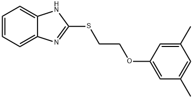 2-[2-(3,5-二甲基苯氧基)乙基硫代]-1H-苯并咪唑结构式