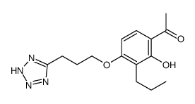 1-[2-hydroxy-3-propyl-4-[3-(2H-tetrazol-5-yl)propoxy]phenyl]ethanone结构式