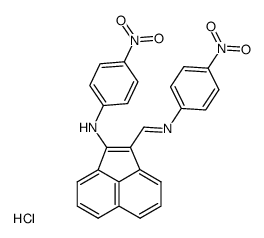 N-(4-nitrophenyl)-2-(((4-nitrophenyl)imino)methyl)acenaphthylen-1-amine hydrochloride Structure
