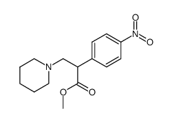 2-(4-Nitro-phenyl)-3-piperidin-1-yl-propionic acid methyl ester结构式