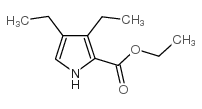 3,4-二乙基-1H-吡咯-2-羧酸乙酯结构式
