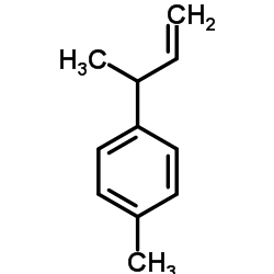 1-甲基-4-(1-甲基-2-丙烯基)苯结构式
