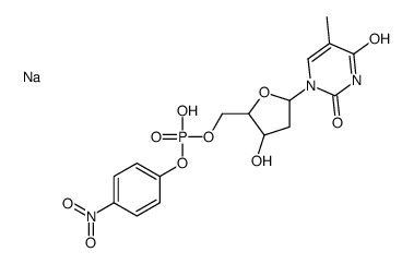 胸腺嘧啶脱氧核苷酸5-单磷酸对硝基苯酯钠盐结构式