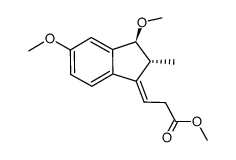 (E)-methyl 3-((2R,3S)-3,5-dimethoxy-2-methyl-2,3-dihydro-1H-inden-1-ylidene)propanoate结构式